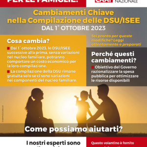Dal 1° Ottobre 2023 nuove regole per la compilazione delle DSU e dell'ISEE