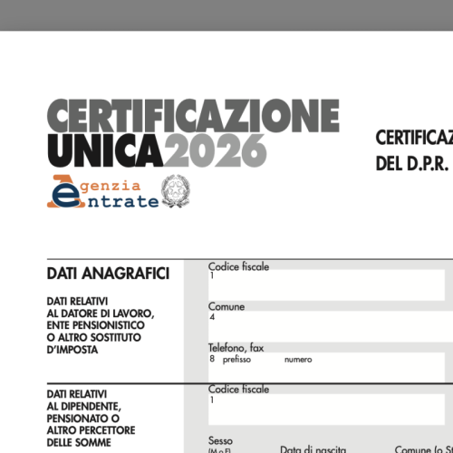 Certificazione Unica 2026: entro il 16 marzo deve arrivare a tutti